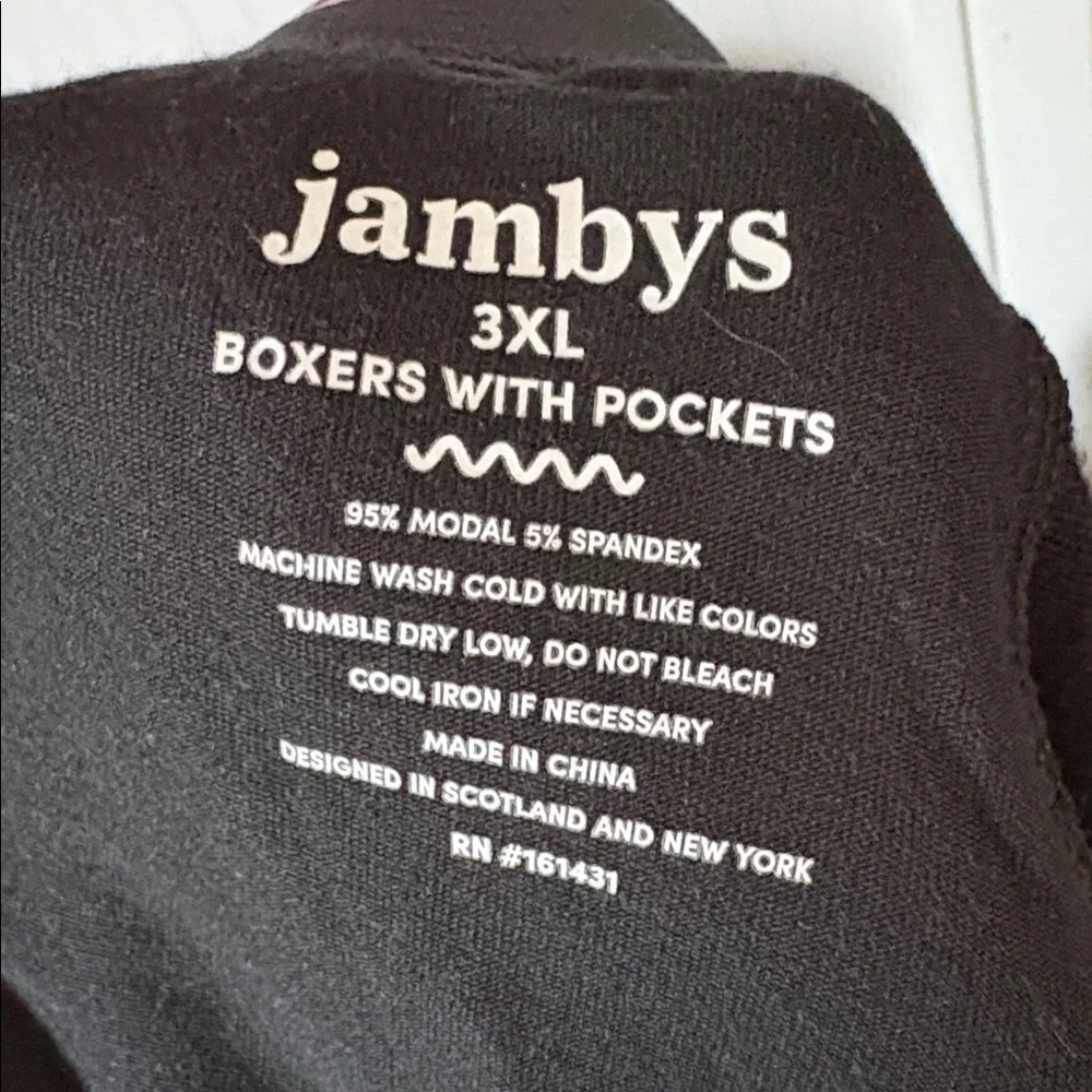 Jamby’s pajama shorts black 3X boxers with pockets - Picture 3 of 4